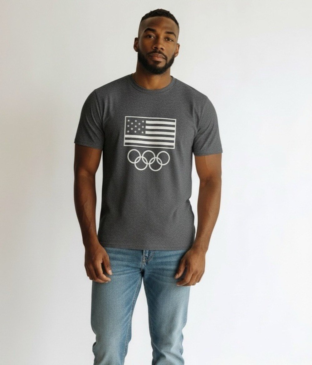 Fanatics Team USA Olympic Performance Tee Gray Dri-FIT Short Sleeve 2XL